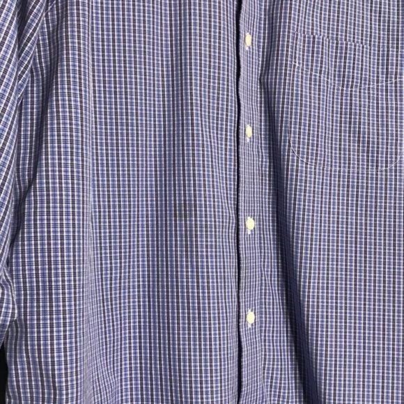 American Living Blue Plaid Shirt 16 1/2 - Picture 2 of 9